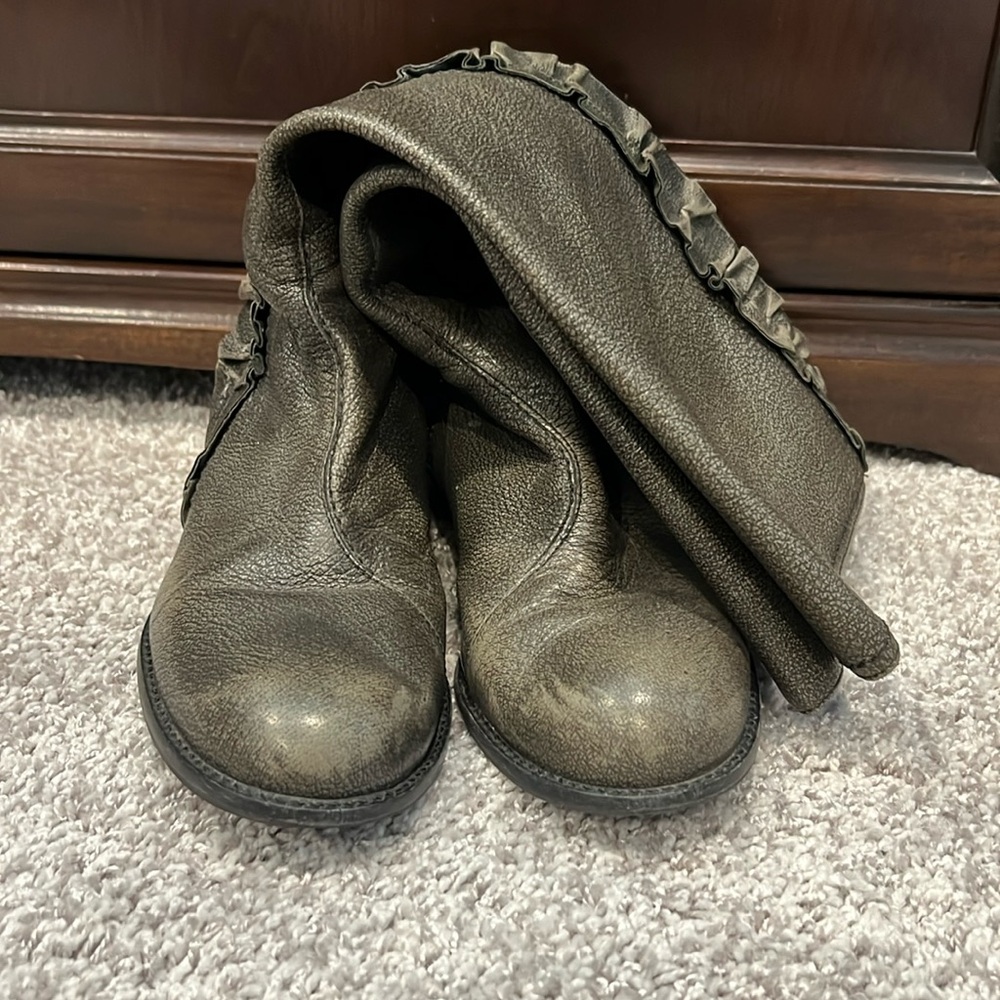 Leather Anthropologie boots.